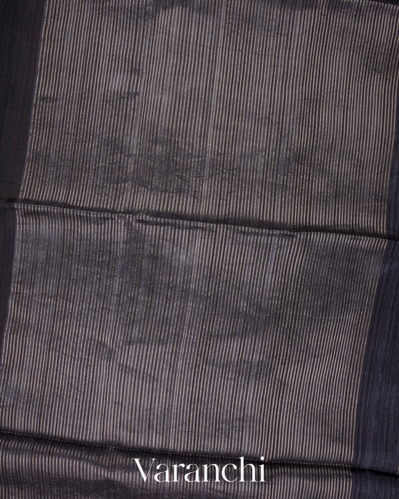 Charcoal Black Jamdani Pure Muslin Silk Handloom Saree