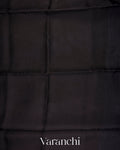 Charcoal Black Jamdani Pure Muslin Silk Handloom Saree