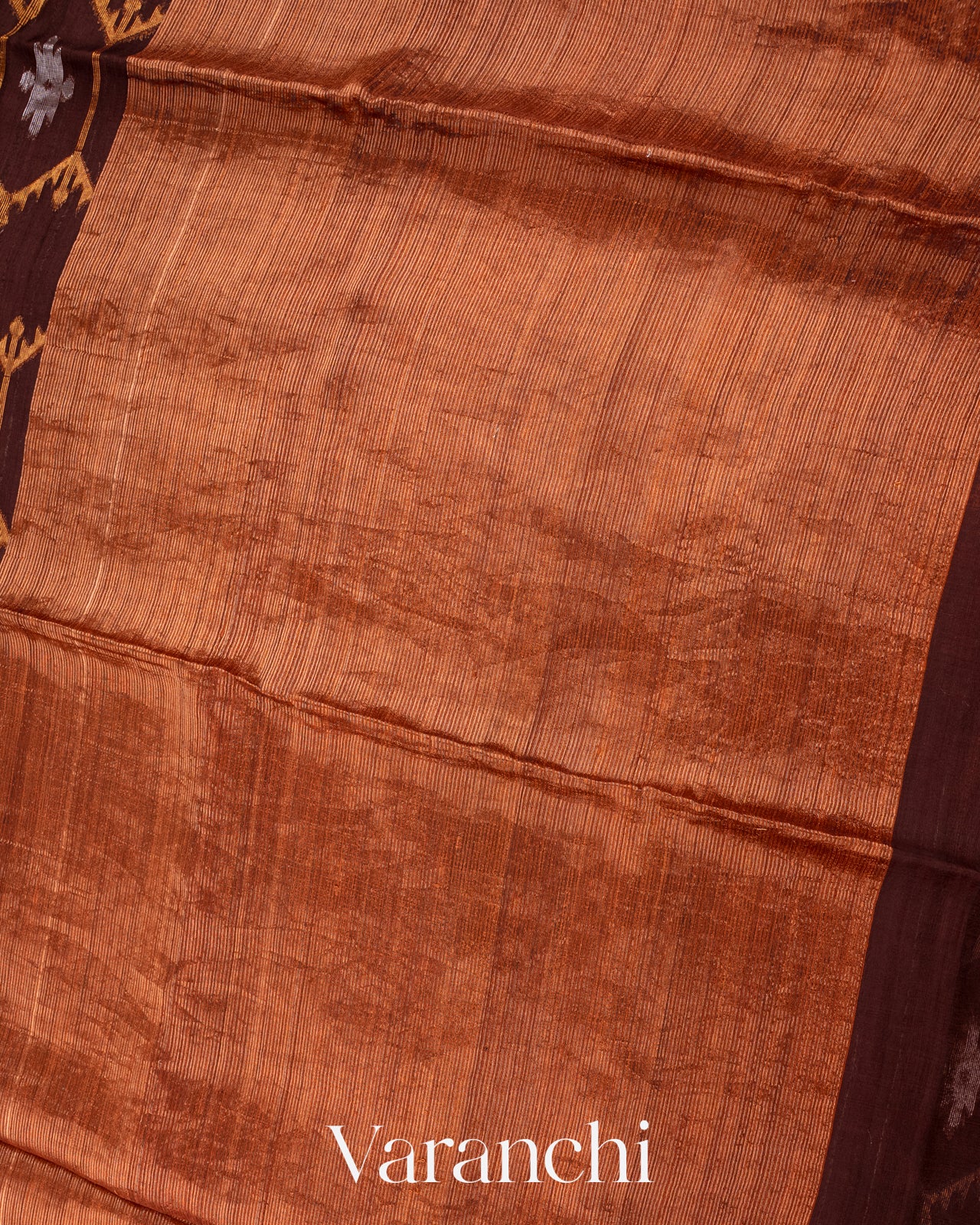 Coffee Brown Dhakai Jamdhani Pure Muslin Silk Handloom Saree