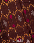 Coffee Brown Dhakai Jamdhani Pure Muslin Silk Handloom Saree