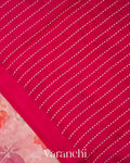 Baby Pink Floral Printed Pure Raw Mango Silk Handloom Saree