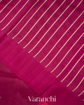 Burgundy Floral Printed Pure Raw Mango Silk Handloom Saree