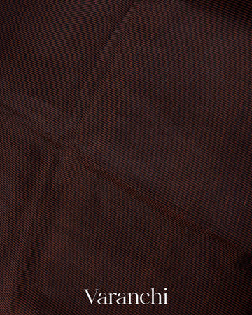 Black Jamdani Pure Silk Linen Handloom Saree