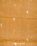 Caramel Jamdani Pure Silk Linen Handloom Saree