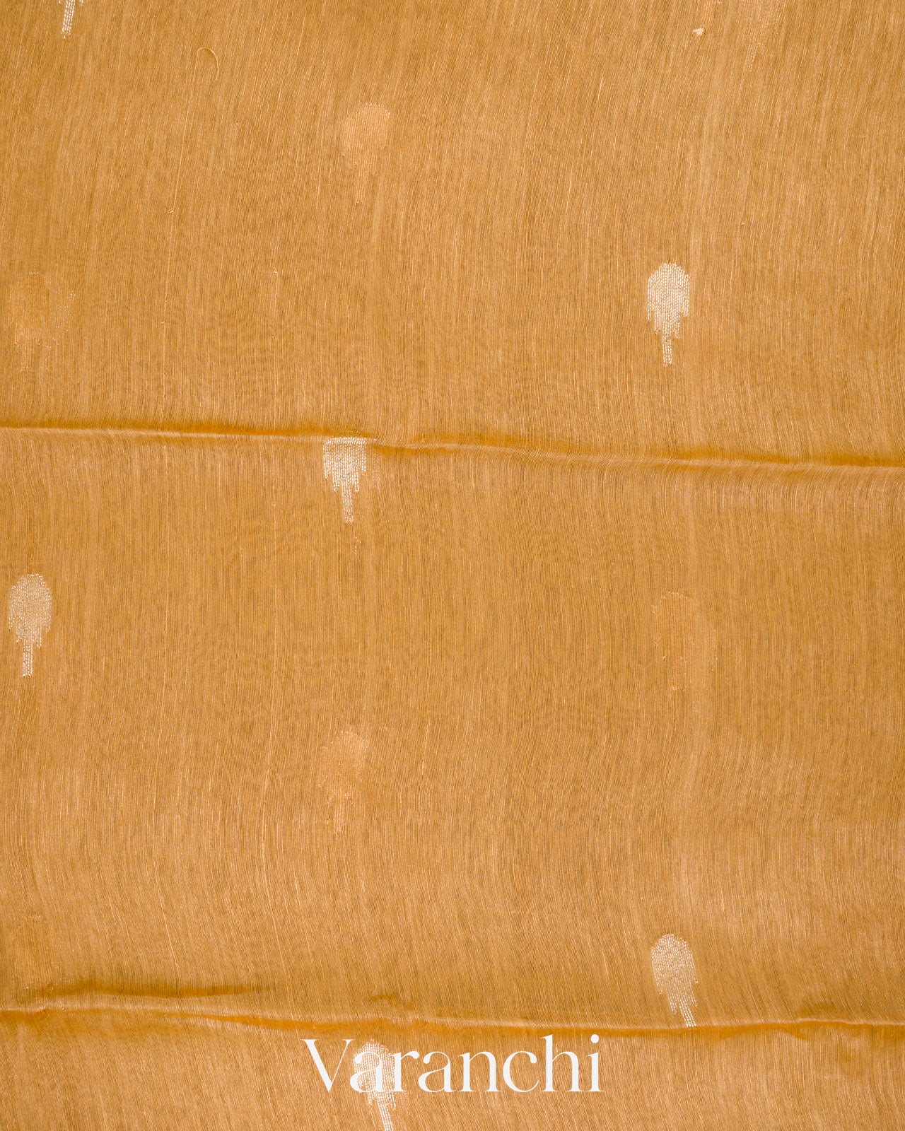 Caramel Jamdani Pure Silk Linen Handloom Saree