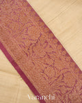 Beige Pure Tussar Silk Handloom Saree