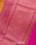 Deep Mustard Pure Tussar Silk Handloom Saree