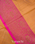 Deep Mustard Pure Tussar Silk Handloom Saree