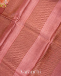 Light Wine Pure Tussar Silk Saree