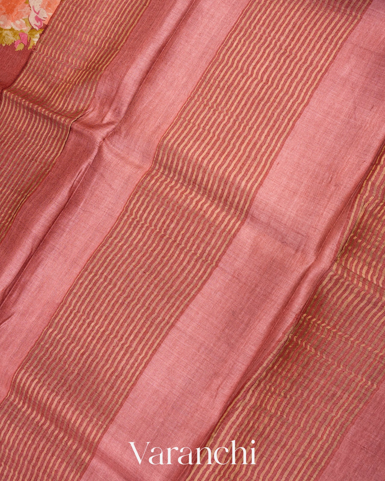 Light Wine Pure Tussar Silk Saree