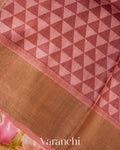 Light Wine Pure Tussar Silk Saree