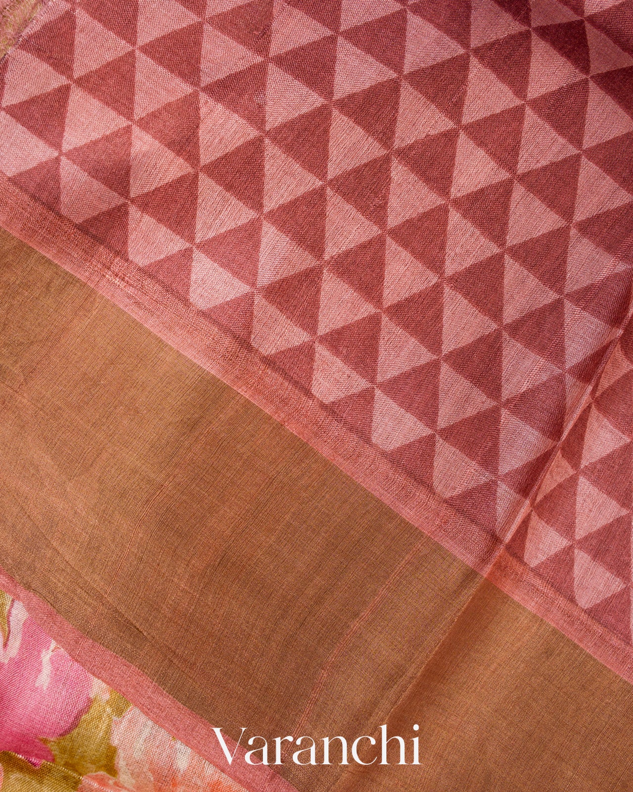 Light Wine Pure Tussar Silk Saree