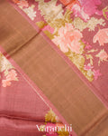 Light Wine Pure Tussar Silk Saree