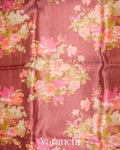 Light Wine Pure Tussar Silk Saree