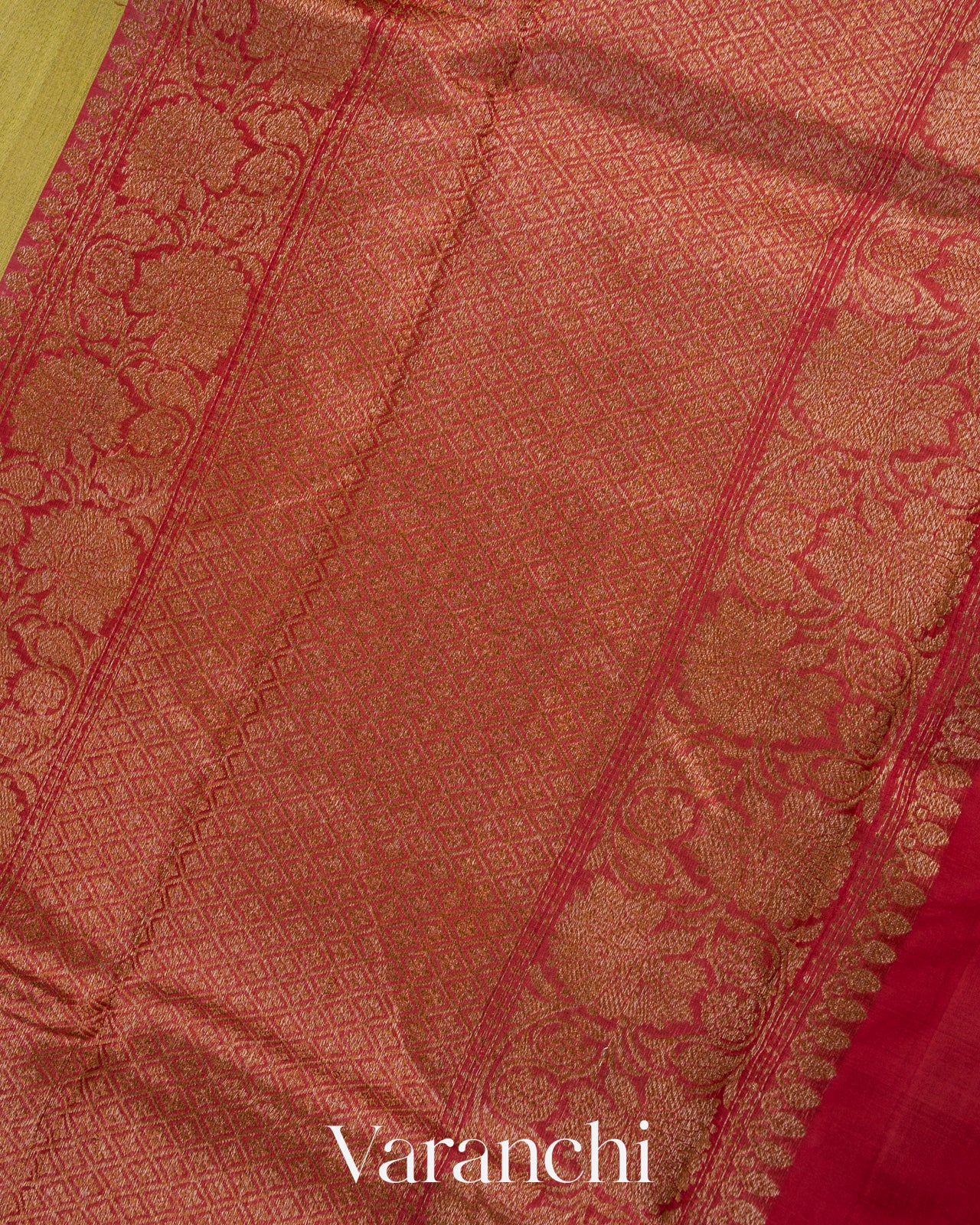 Pista Green Pure Tussar Silk Handloom Saree