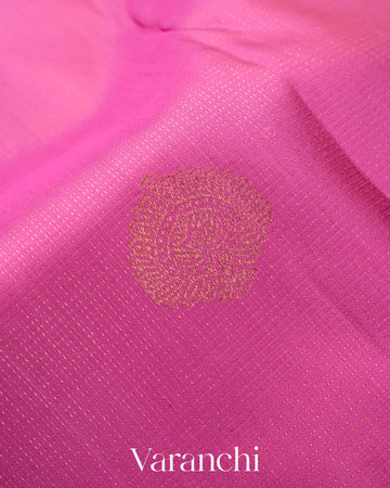 Mauve Pink Vaira Oosi Pure Kanchipuram Silk Handloom Saree