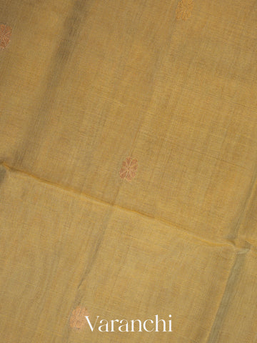 Light Pista Green Pure Maheswari Silk Cotton Tissue Handloom Saree