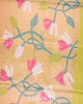 Lemon Green Jamdani Pure Matka Muslin Tissue Silk Handloom Saree