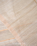 Beige with Muslin Stripes With Pure Matka Silk Handloom Saree