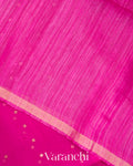 Rani Pink with Sequin Embroidery Pure Muslin Silk Handloom Saree