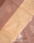 Dusty Peach Kora Silk Ombre-Dyed Handloom Saree