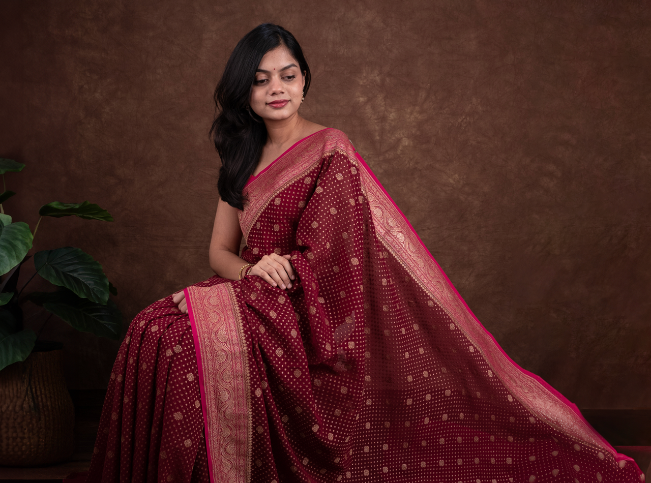 Exquisite Georgette Silk Sarees | Elegant Styles for Every Occasion