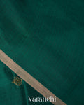 Royal Green Jamdani Pure Mulberry Silk Handloom Saree 