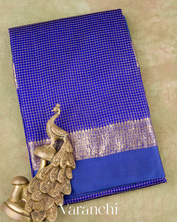 Royal Blue Pure Katan Silk Saree