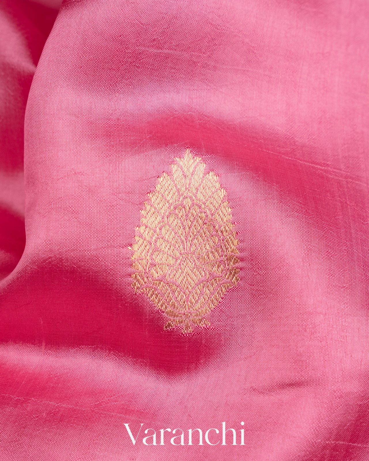 Blush Pink Raw Mango Silk Handloom Saree