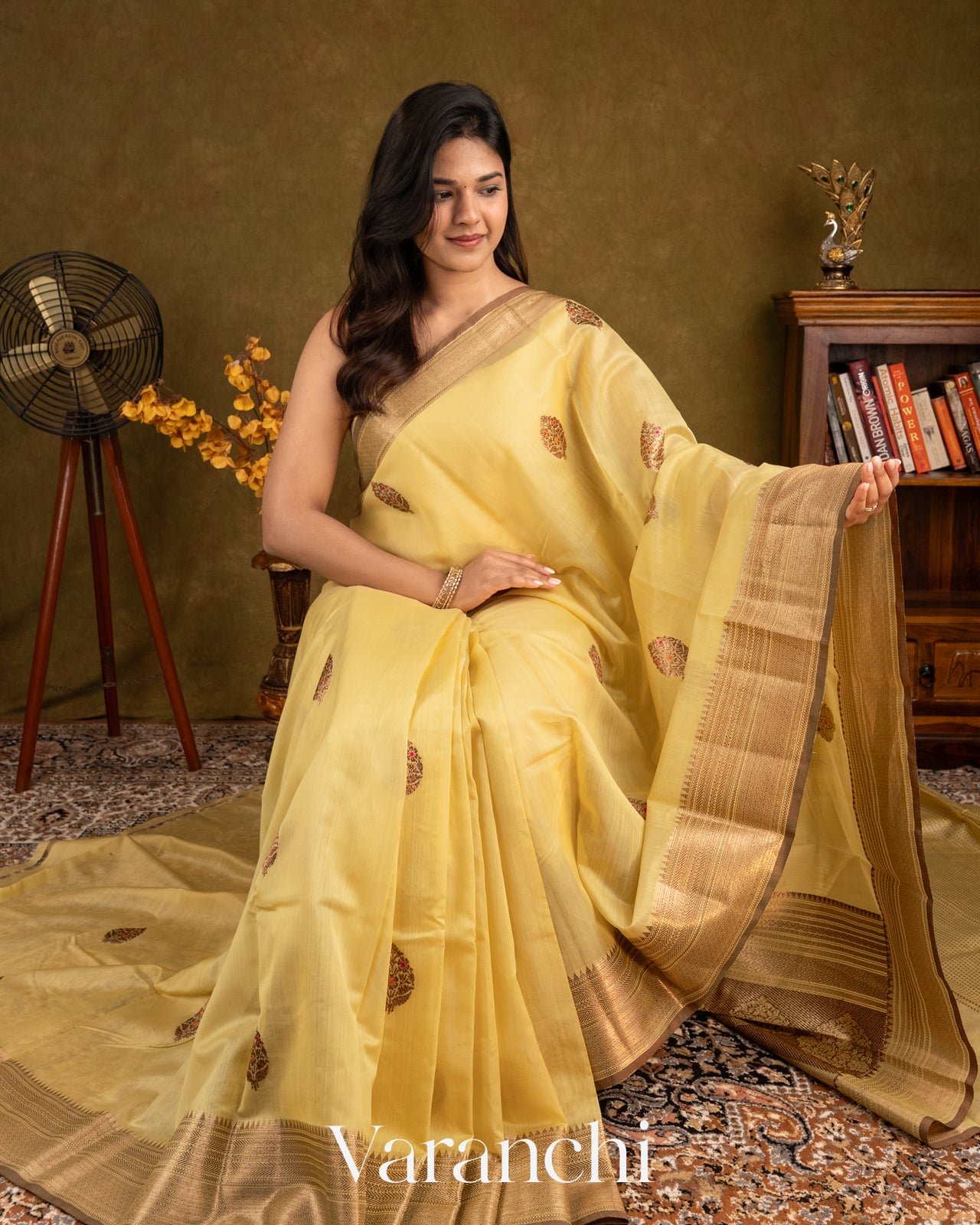 Butter Yellow Pure Chanderi Silk Cotton Handloom Saree