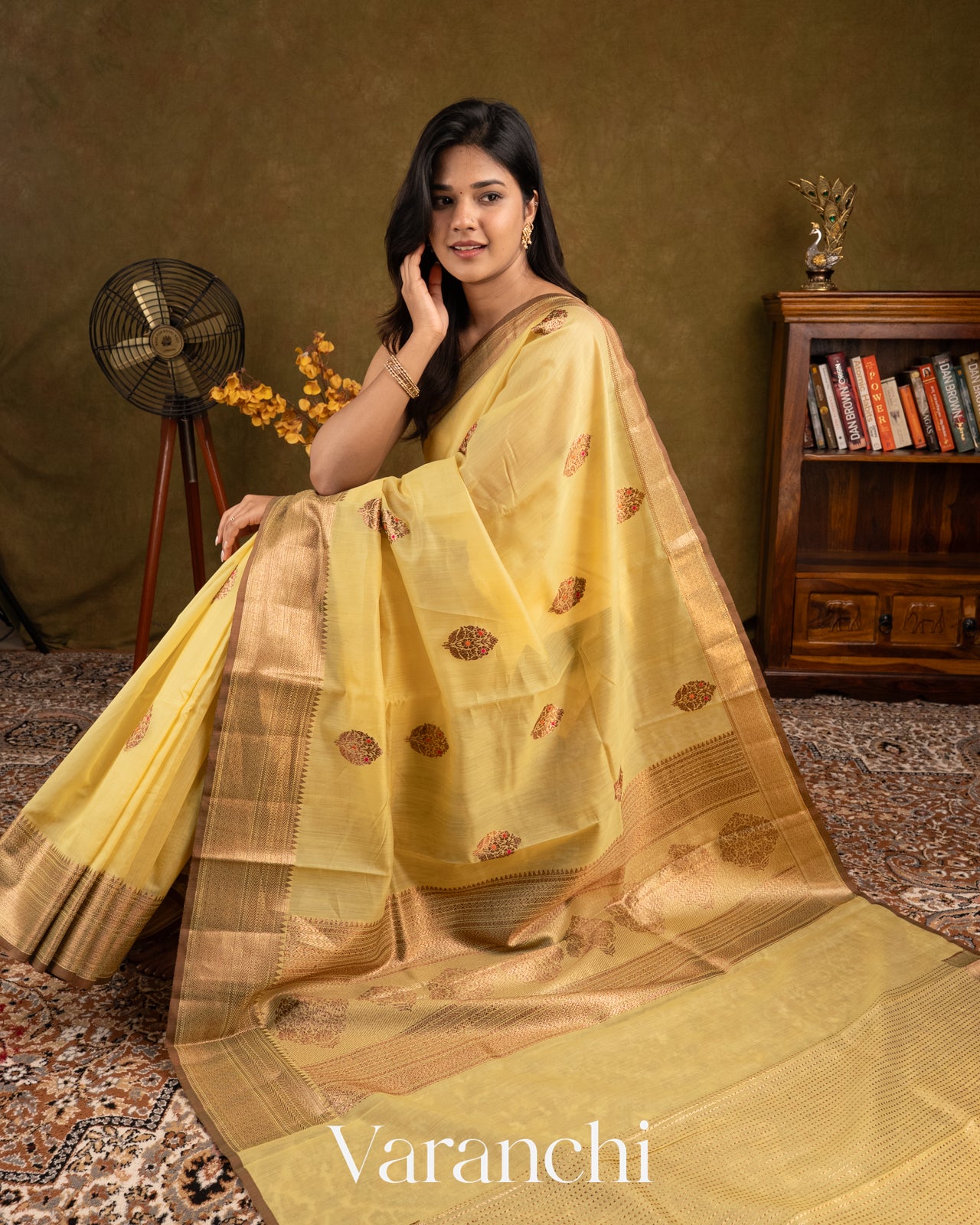Butter Yellow Pure Chanderi Silk Cotton Handloom Saree