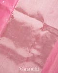 Light Pink Pure Chanderi Kora Silk Handloom Saree