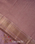 Dusty Lavender Pure Chanderi Silk Cotton Handloom Saree 