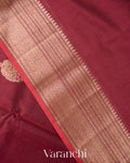 Deep Maroon Pure Chanderi Silk Cotton Handloom Saree