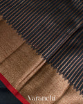 Deep Teal Blue Pure Chanderi Silk Cotton Handloom Saree  