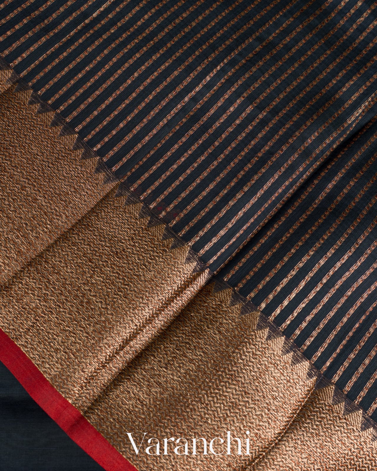 Deep Teal Blue Pure Chanderi Silk Cotton Handloom Saree  