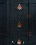 Deep Teal Blue Pure Chanderi Silk Cotton Handloom Saree  