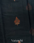 Deep Teal Blue Pure Chanderi Silk Cotton Handloom Saree  