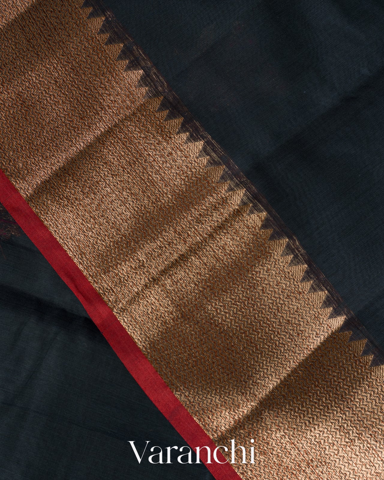 Deep Teal Blue Pure Chanderi Silk Cotton Handloom Saree  
