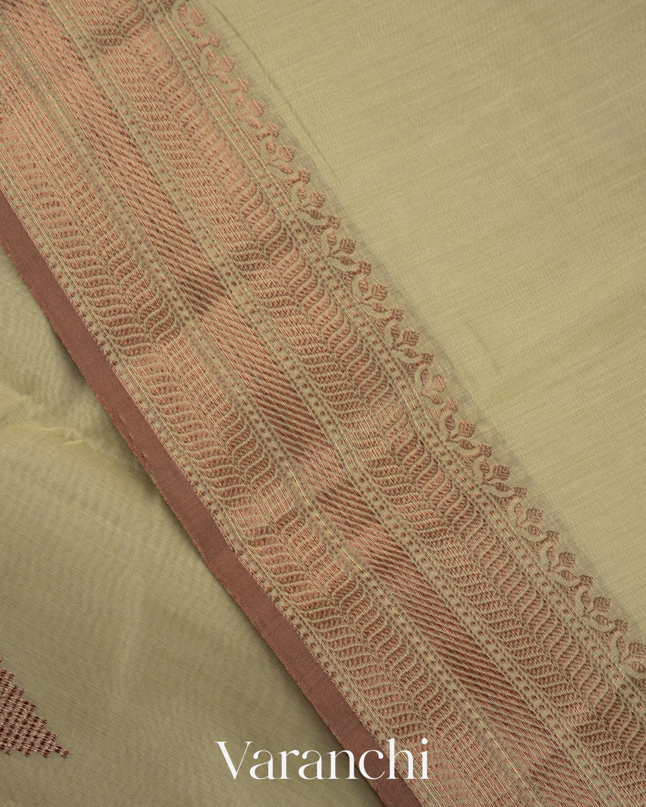 Light Sage Pure Chanderi Silk Cotton Handloom Saree