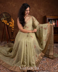 Light Sage Pure Chanderi Silk Cotton Handloom Saree