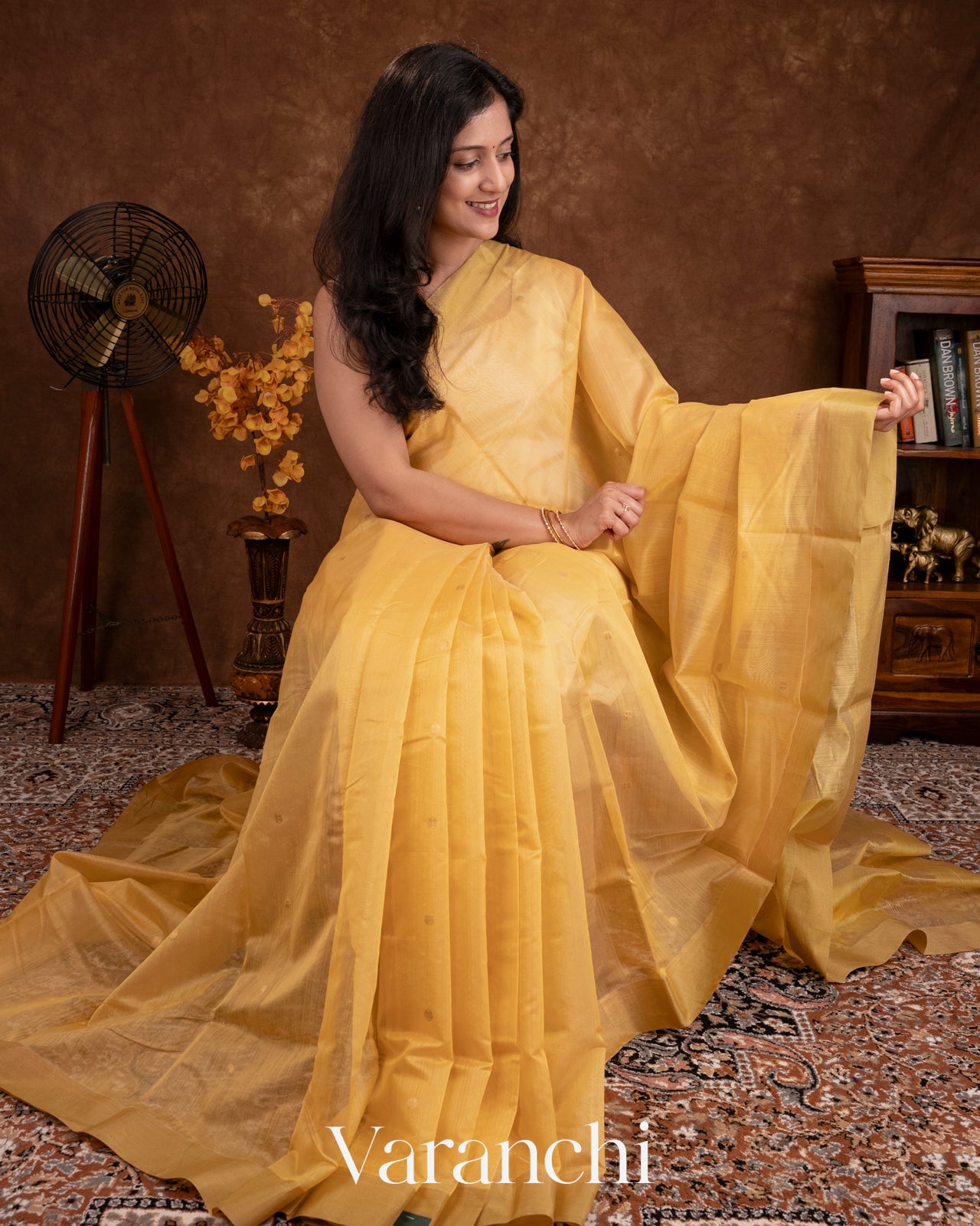 Pastel Yellow Pure Chanderi Silk Cotton Handloom Saree