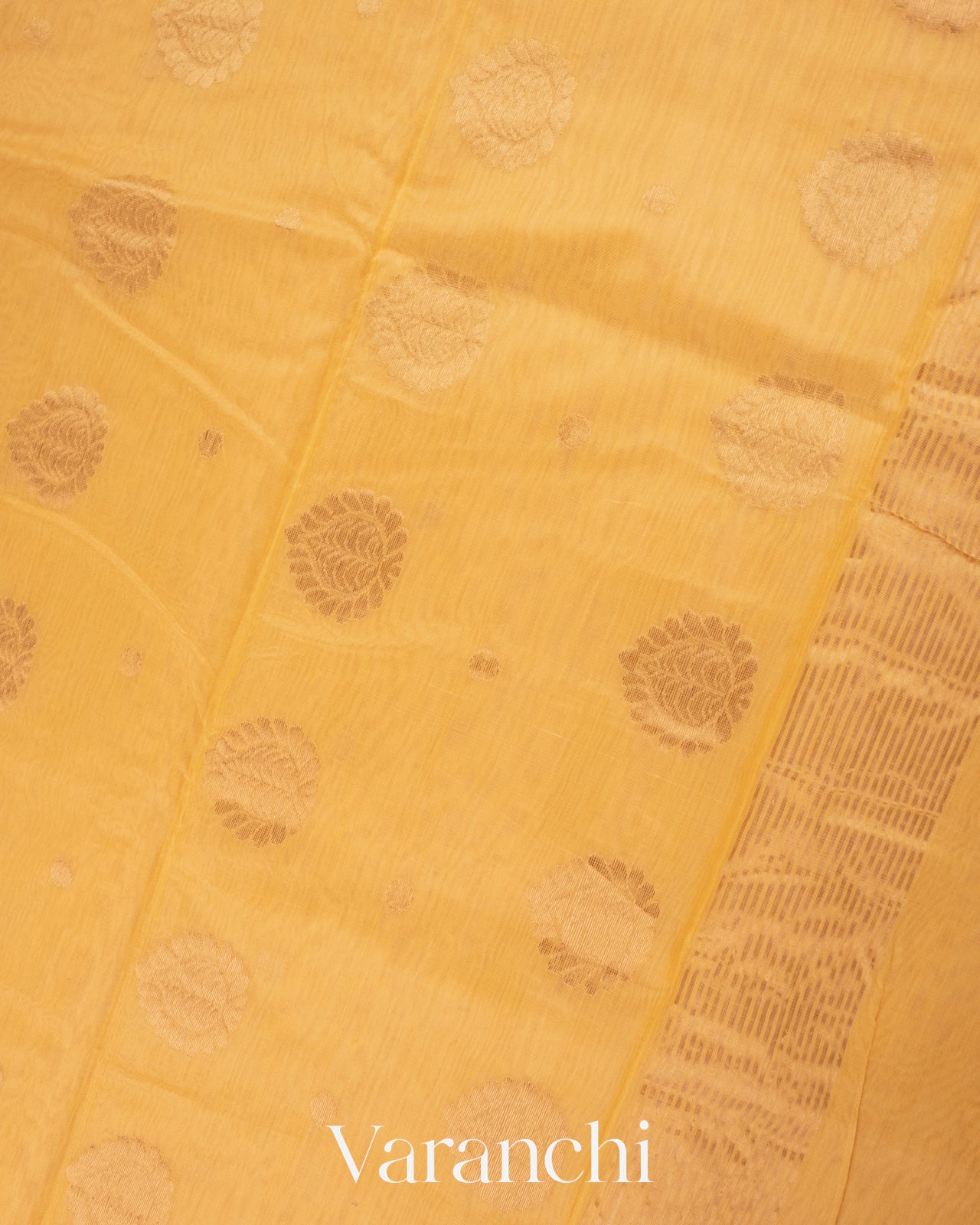 Pastel Yellow Pure Chanderi Silk Cotton Handloom Saree