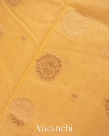Pastel Yellow Pure Chanderi Silk Cotton Handloom Saree