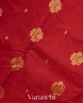 Deep Red Pure Chanderi Silk Cotton Handloom Saree