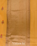 Turmeric Yellow Pure Chanderi Silk Cotton Handloom Saree 