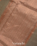 Sage Grey Pure Chanderi Silk Cotton Handloom Saree