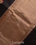 Jet Black Pure Chanderi Silk Cotton Handloom Saree