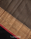 Black Pure Chanderi Silk Cotton Handloom Saree