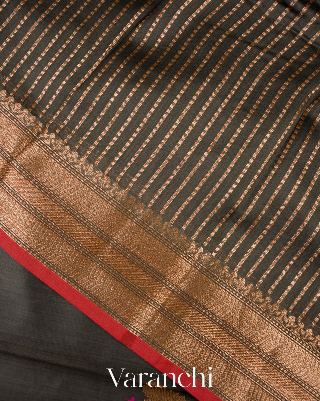 Elephant Grey Chanderi Silk Cotton Handloom Saree